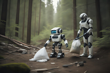 Robot Cleaning Nature
