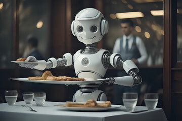 Artificial intelligence robot as waiter