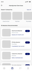Handyman, Home, Repair, Plumber, Electrician, Cleaner, Laundry and Painter Services Mobile App UI Kit Template