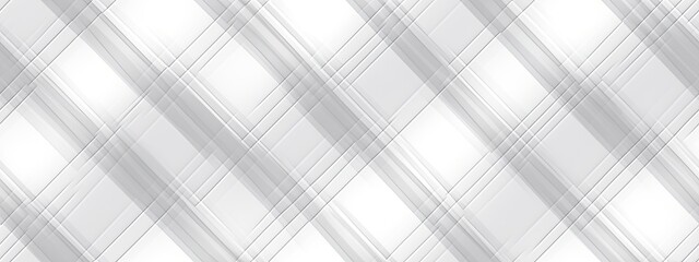 Seamless subtle light grey diagonal checker tartan fabric pattern. Contemporary trendy monochrome gray plaid fashion textile overlay. Tablecloth, picnic blanket design background