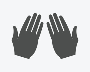 Pray icon vector. Hands folded in prayer line icon. Outline hands folded in prayer vector icon. Designed for web and app design interfaces.