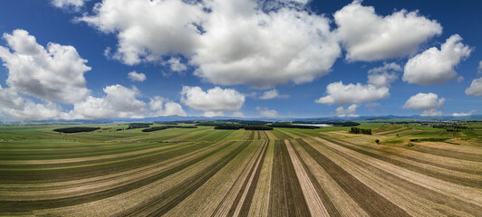 Aerial northeast earth line in summer