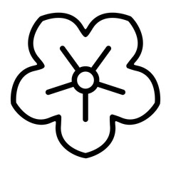 Obraz premium petunia line icon