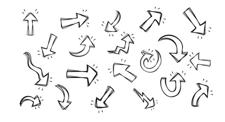 Hand drowned arrows, Sketch Arrows Collection