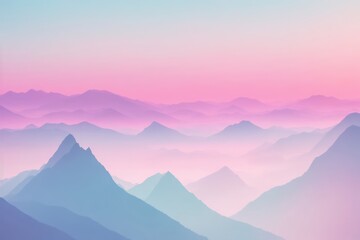 Fototapeta premium Mountains and sky pastel colored colorful saturated. ai generative