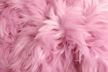 Pink soft plush fur background. Coral fluffy fabric coat. Texture of pastel pink shaggy fur. Wool texture. Winter fashion concept