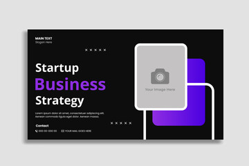 Video thumbnail and web banner design for startup business