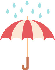 umbrella and rain drops