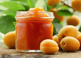 natural organic apricot jam for dessert