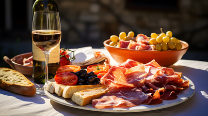 Typical Christmas food. AI generated