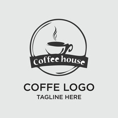 Coffee logo design simple concept Premium Vector