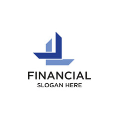 Financial logo design simple concept Premium Vector