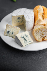 creamy blue cheese with intense flavor soft mold cheese delicious healthy eating cooking appetizer meal food snack on the table