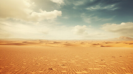 Naklejka premium Desert background with copyspace. Background concept. Generative AI