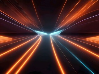 Fototapeta na wymiar Abstract background of light speed motion blur