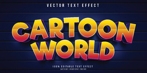 Cartoon world text effect