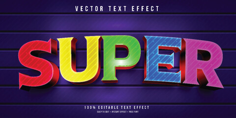 Colorful 3d editable text effect