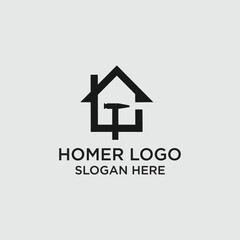 Home logo design unique concept Premium Vector
