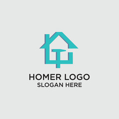 Fototapeta premium Home logo design unique concept Premium Vector