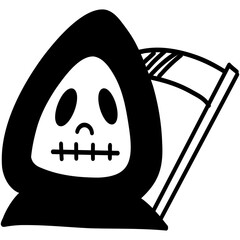 Halloween line painting, holiday festival illustration, easy hand drawn, sharp lines