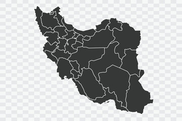 Iran Map Shadow Color on White Background quality files Png
