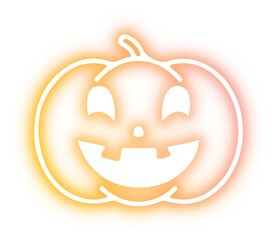 Set of Halloween neon