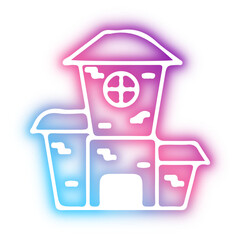 Set of Halloween neon