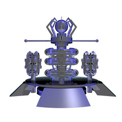 Metal abstract shape, 3d render