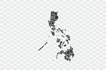 Philippines Map Shadow Color on White Background quality files Png
