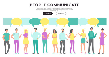 People talking. Vector illustration. Through dialogue, people can share their perspectives and gain insights from others Effective interaction and communication are essential for building strong