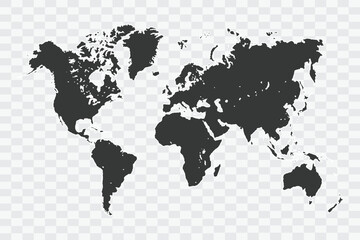 World Map Shadow Color on White Background quality files Png