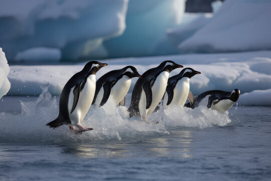 Penguins on ice - Generative AI