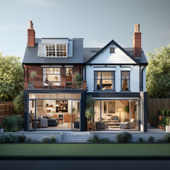 English home mixture of Modern and traditional, real estate photography