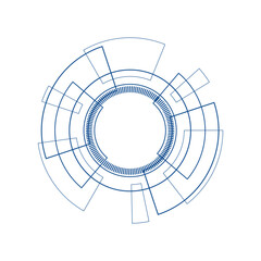 Sci fi futuristic user interface, HUD, Technology abstract background , Vector illustration.	
