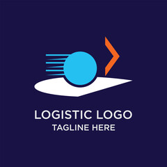 logistic Logo design simple concept Premium Vector