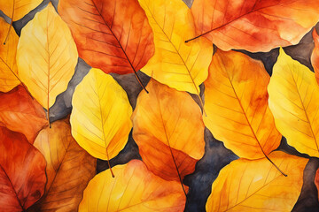 A pattern of yellow leaves