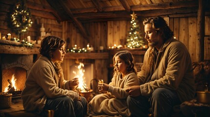 Obraz premium Weihnachten in der Familie