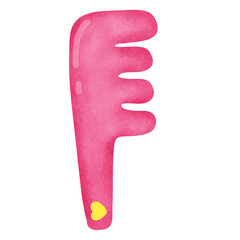 Pink comb hairbrush