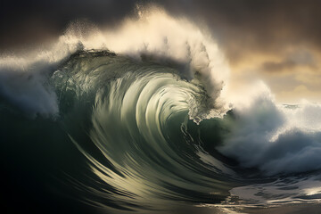 Riesige Welle - Klares Wasser - obrazy, fototapety, plakaty