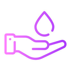 save water gradient icon