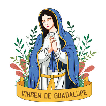 Vector of Virgin Mary in the advocation of Our Lady of Guadalupe