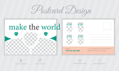 Corporate business postcard design template. amazing and modern postcard design, post card design.