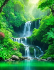  Waterfall located in Misty Forest