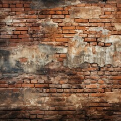 Vintage Brick Wall Rustic and Weathered Texture Backdrop