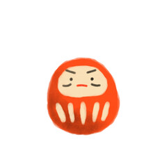 Fototapeta premium だるまの水彩風イラスト