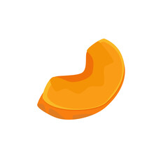 Flat Pumpkin.  Halloween pumpkin illustration.
