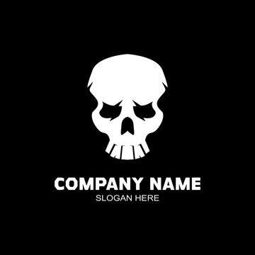 Cool skull logo. Skull vector illustration.