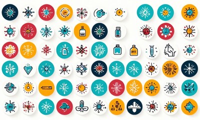 Icons, set of icons, pandemic epidemic infection and pollution concept, vector illustration icon. icons 