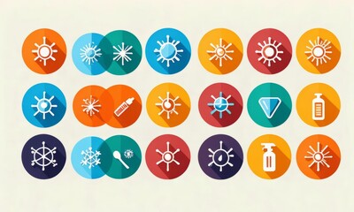 Icons, set of icons, pandemic epidemic infection and pollution concept, vector illustration icon. icons  - obrazy, fototapety, plakaty