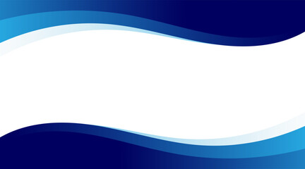 Abstract business banner background with blue modern curve. Vector illustration